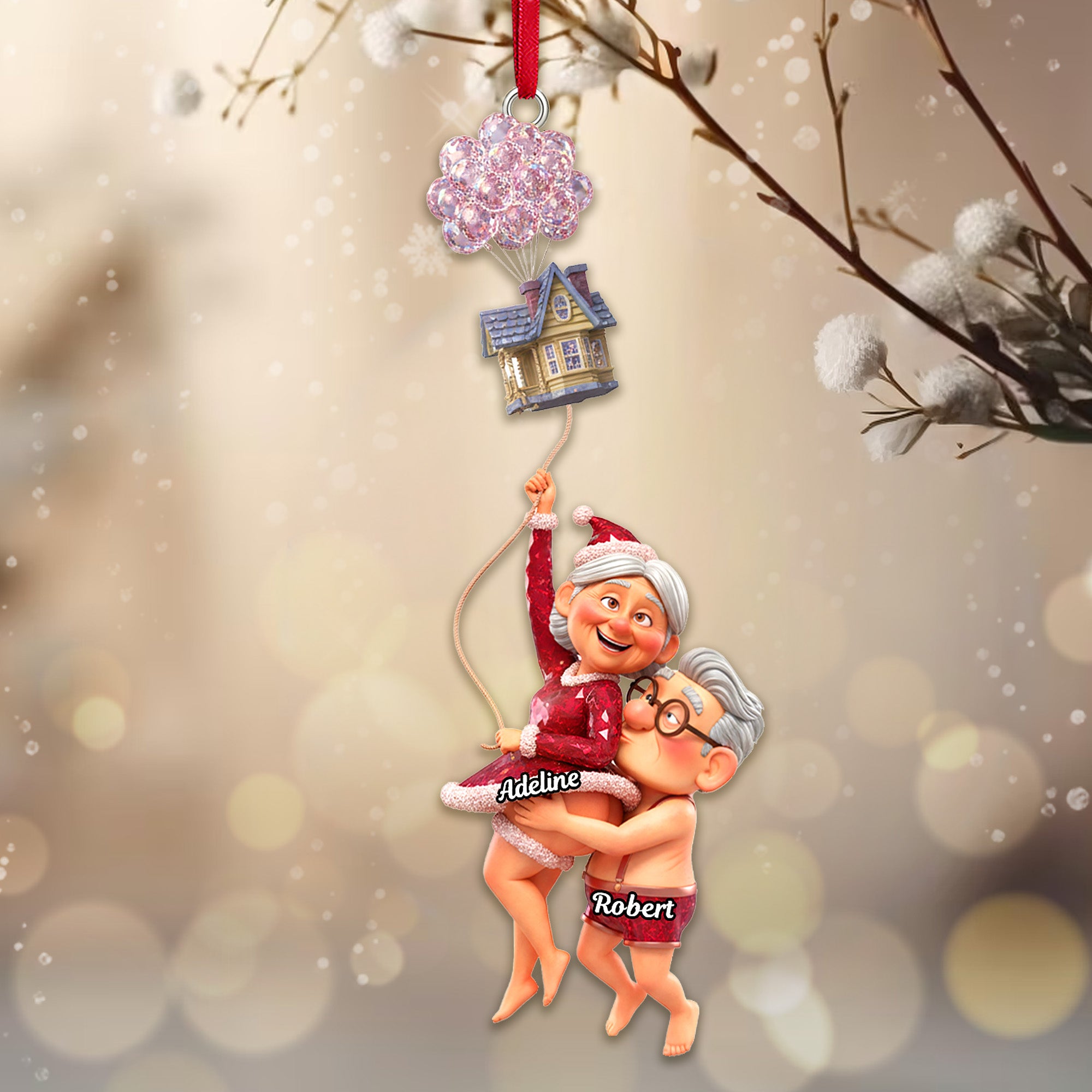 Alternative view of Personalized Funny Gifts For Couple Christmas Ornament 06ohmg081025