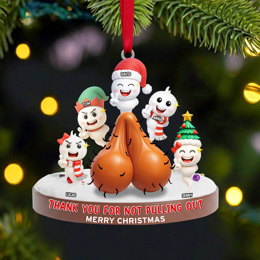 Alternative view of Personalized Funny Gifts For Dad Christmas Ornament 05ohtn081025