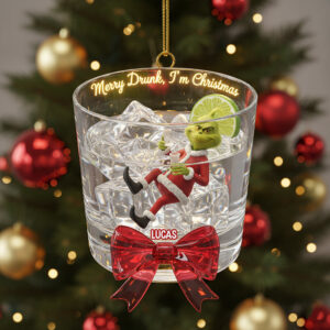 Alternative view of Personalized Funny Gifts For Drinking Lovers Christmas Ornament Merry Drunk - I'm Christmas 04pgtn071025