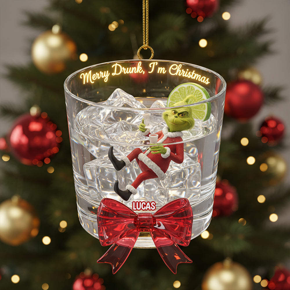 Alternative view of Personalized Funny Gifts For Drinking Lovers Christmas Ornament Merry Drunk - I'm Christmas 04pgtn071025