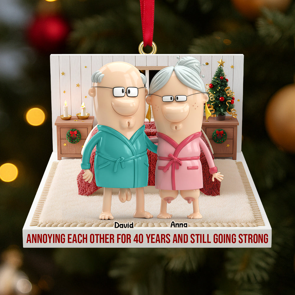 Personalized Funny Gifts For Old Couple Christmas Ornament 03natn021125