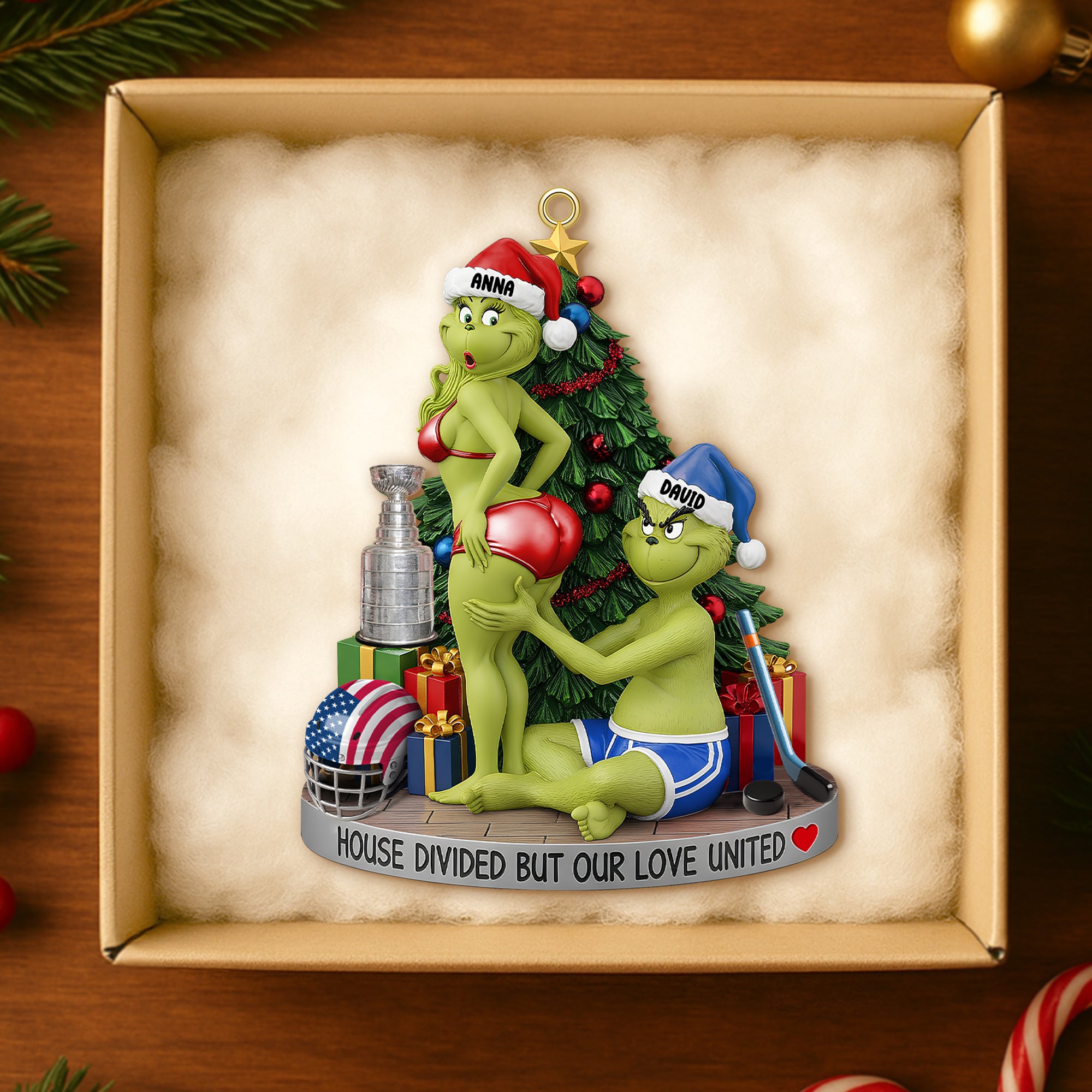 Personalized Funny Gifts For Sport Lover Couple Christmas Ornament 02hutn250925 - Image 3