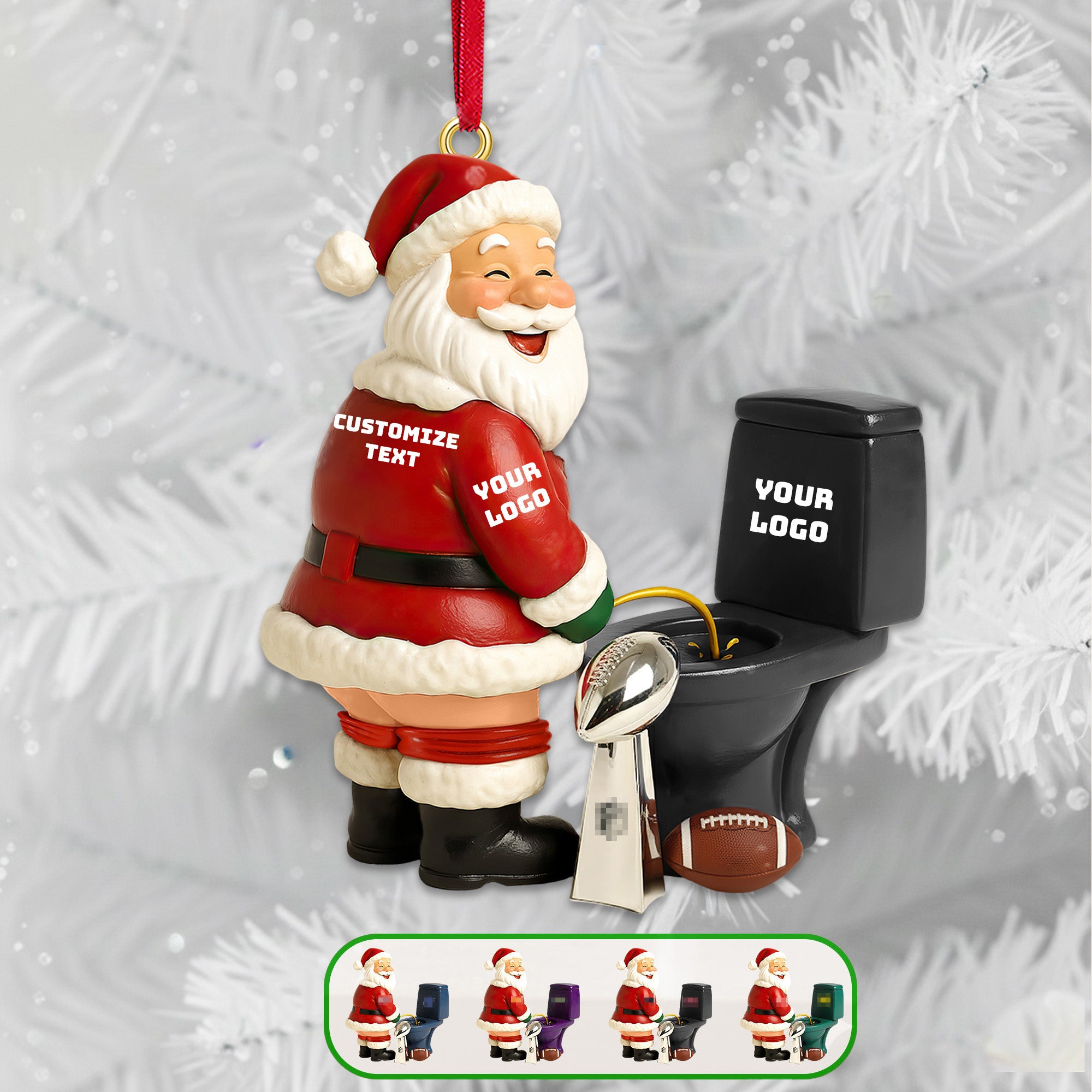 Alternative view of Personalized Funny Gifts For Sport Lovers Christmas Ornament 01humg141025