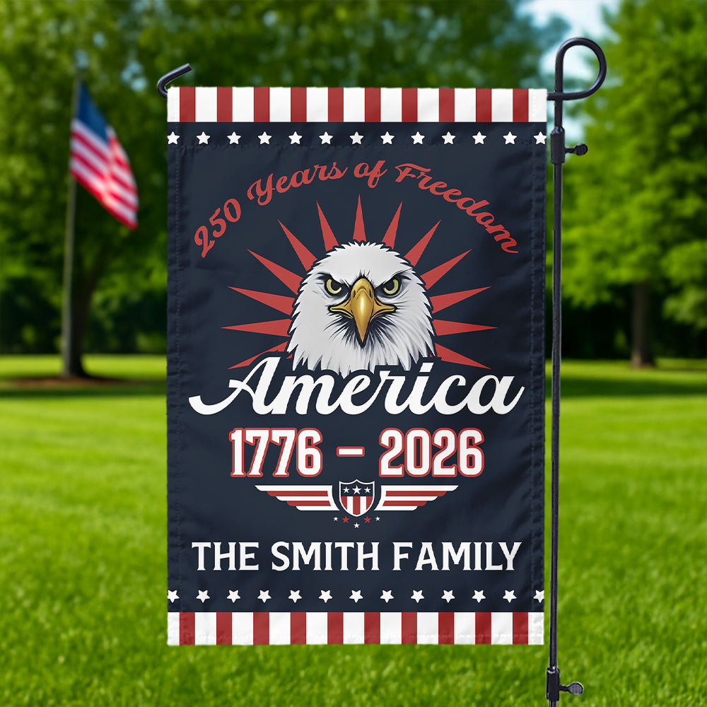 Personalized Gift 250 Years Of Freem Patriotic Garden Flag LM32 895339
