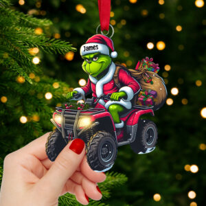 Alternative view of Personalized Gift For ATV Lover Christmas Ornament, Playful ATV Rider 02qhtn061124