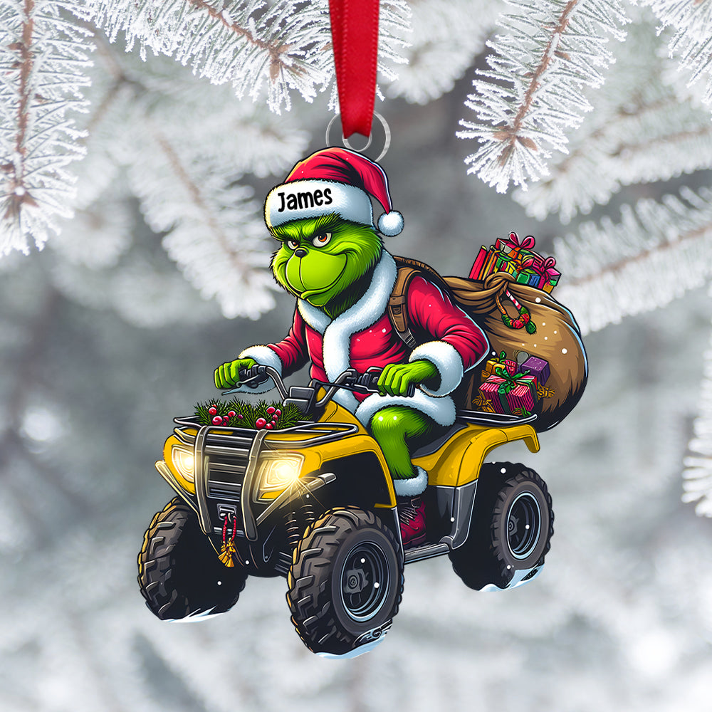 Personalized Gift For ATV Lover Christmas Ornament, Playful ATV Rider 02qhtn061124 - Image 3