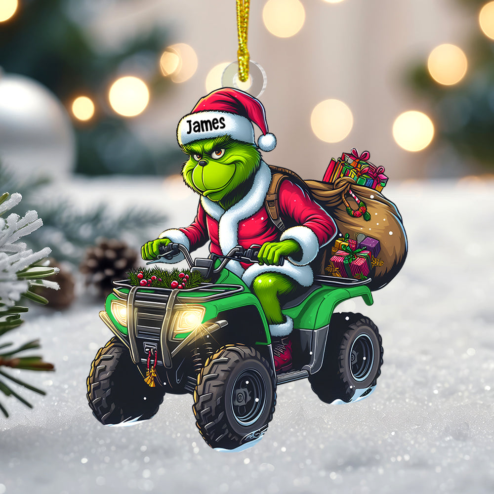 Personalized Gift For ATV Lover Christmas Ornament, Playful ATV Rider 02qhtn061124