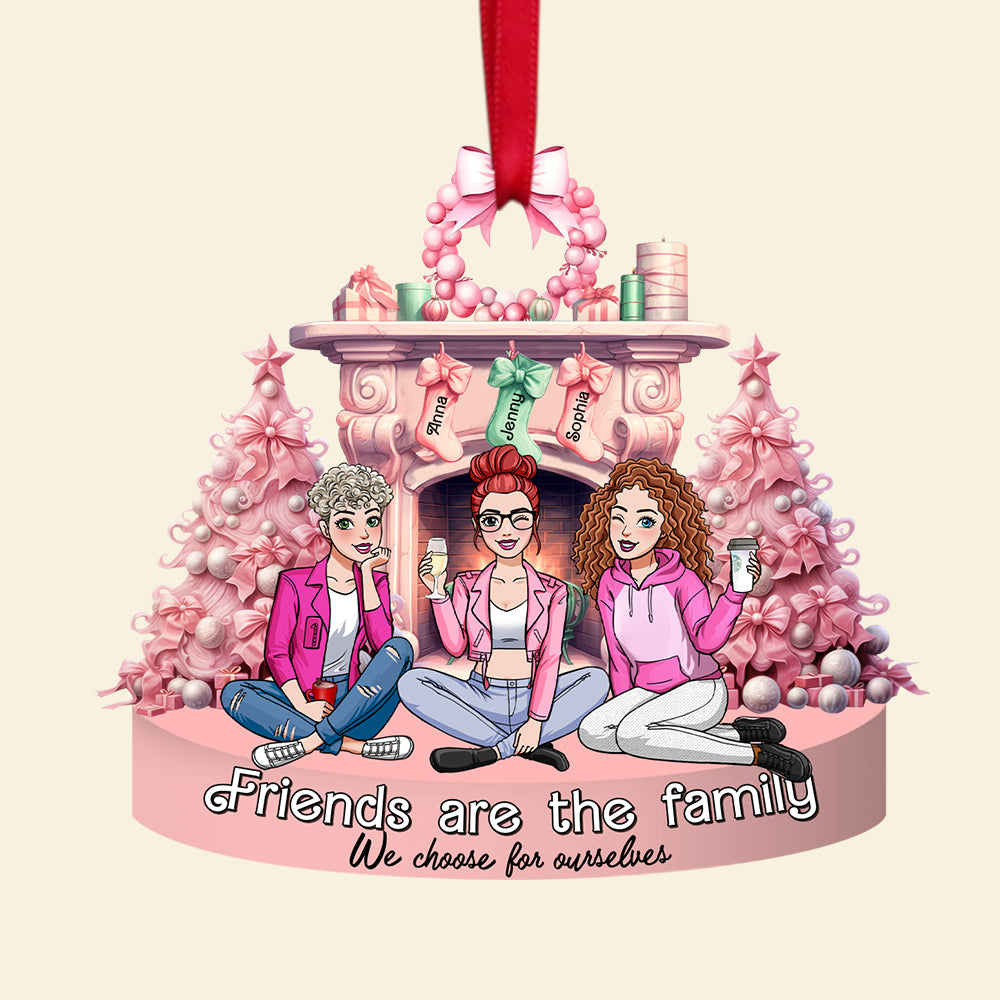 Personalized Gift For Besties Ornament, Friends Are The Family We Choose 02qhtn131124 - Image 5