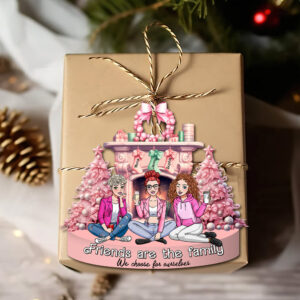 Alternative view of Personalized Gift For Besties Ornament, Friends Are The Family We Choose 02qhtn131124