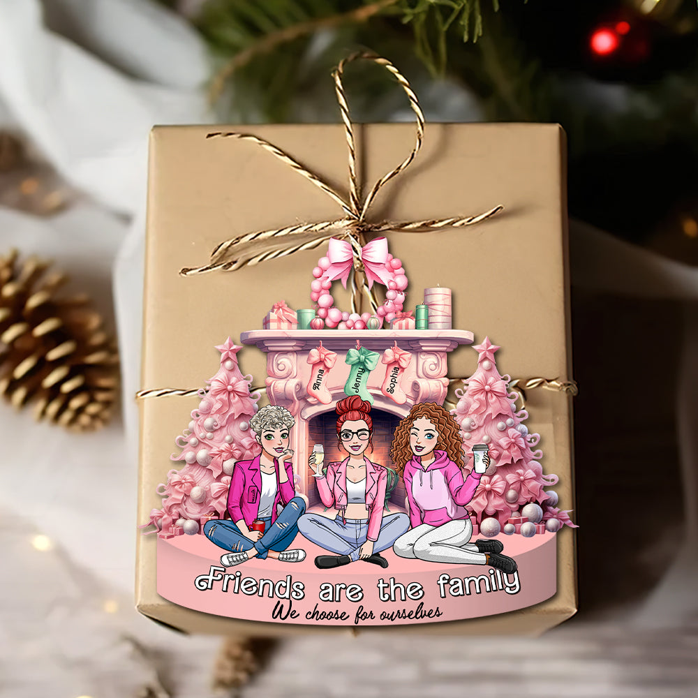 Alternative view of Personalized Gift For Besties Ornament, Friends Are The Family We Choose 02qhtn131124