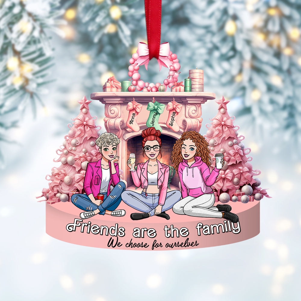 Personalized Gift For Besties Ornament, Friends Are The Family We Choose 02qhtn131124 - Image 4