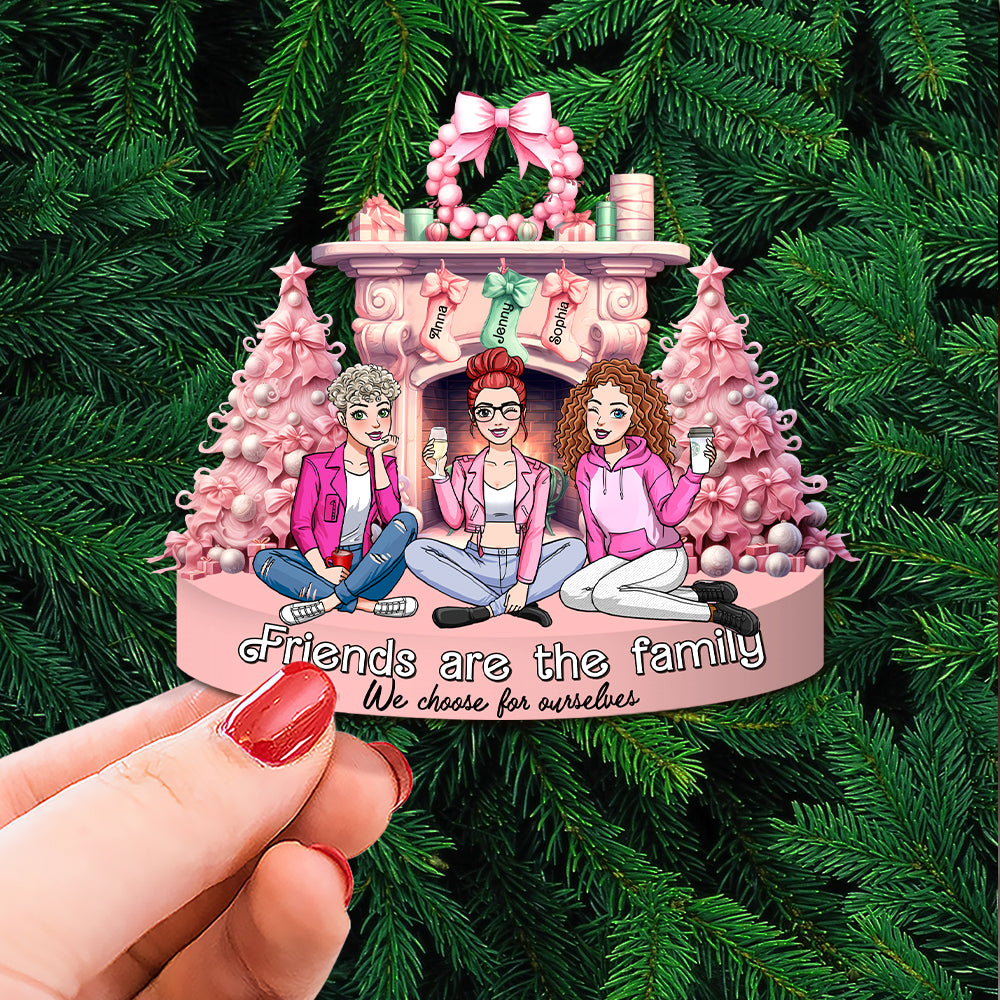 Personalized Gift For Besties Ornament, Friends Are The Family We Choose 02qhtn131124 - Image 3