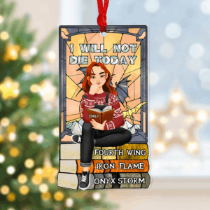 Personalized Gift For Book Lovers 04HUPU170924PA A Girl Sitting On Stack Of Books Reading Ornament