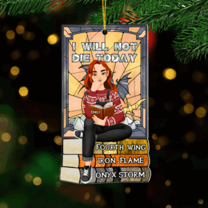 Alternative view of Personalized Gift For Book Lovers 04HUPU170924PA A Girl Sitting On Stack Of Books Reading Ornament