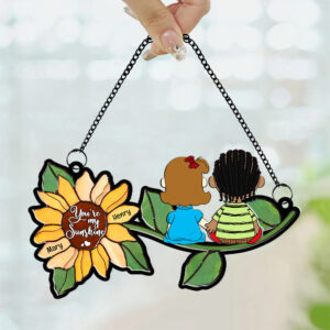 Alternative view of Personalized Gift For Couple Acrylic Suncatcher Ornament You're My Sunshine 02KAQN061224HG