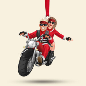 Alternative view of Personalized Gift For Couple Christmas Ornament Motorbike Couple 016ACTI111124DA