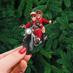 Personalized Gift For Couple Christmas Ornament Motorbike Couple 016ACTI111124DA