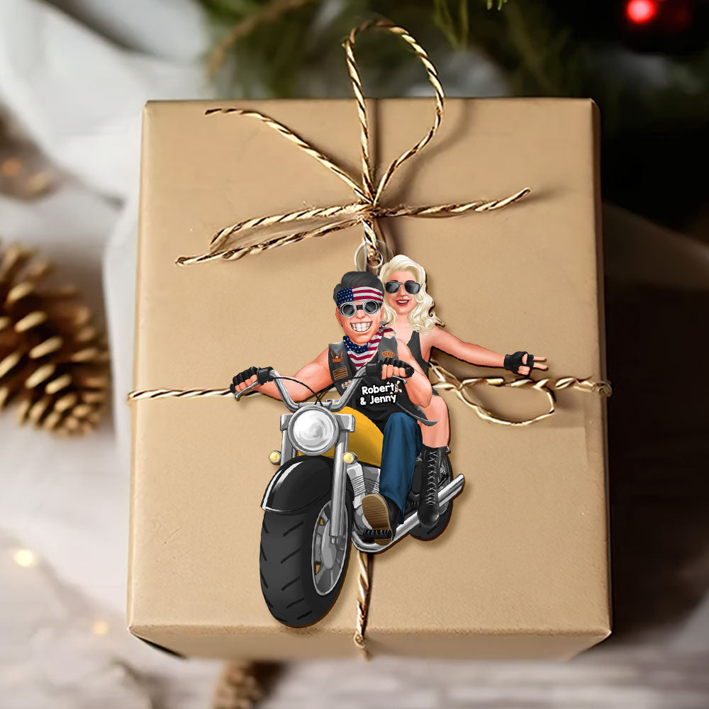 Personalized Gift For Couple Christmas Ornament Motorbike Couple 016ACTI111124DA - Image 4