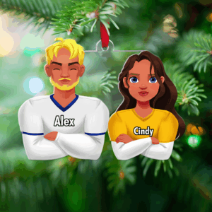 Personalized Gift For Couple Love Football Acrylic Ornament 021QHHU291124HG