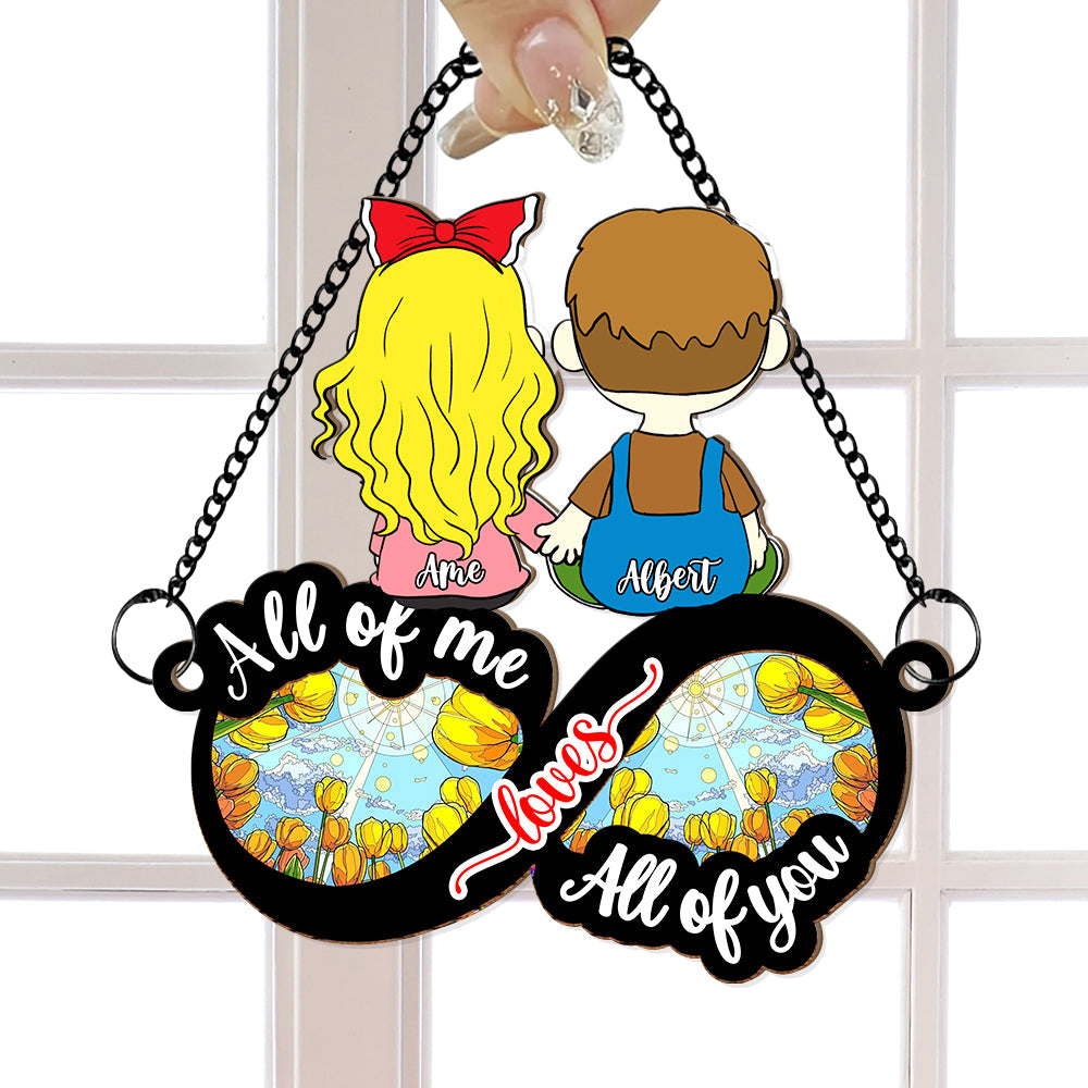 Personalized Gift For Couple Suncatcher Ornament Holding Hand Couple 04XQLU020225HG - Image 3