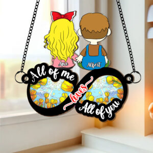 Personalized Gift For Couple Suncatcher Ornament Holding Hand Couple 04XQLU020225HG