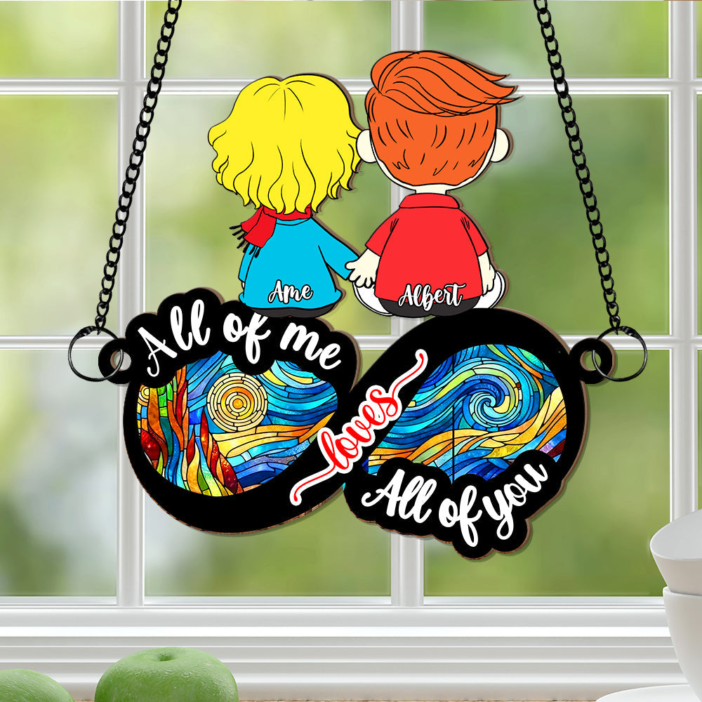 Personalized Gift For Couple Suncatcher Ornament Holding Hand Couple 04XQLU020225HG - Image 4