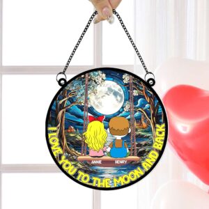 Alternative view of Personalized Gift For Couples Holding Hands Couple Acrylic Suncatcher Ornament 01TOLU031224HG