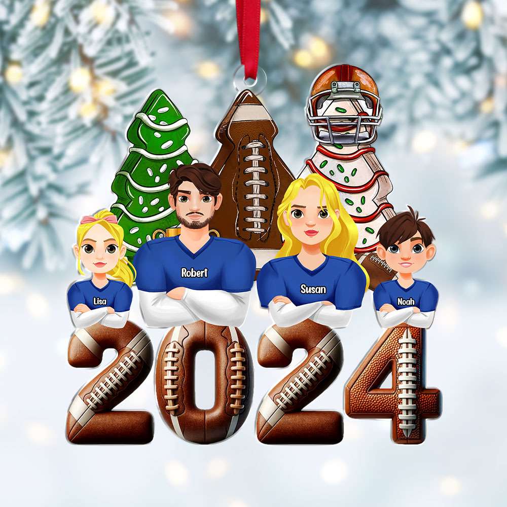 Personalized Gift For Family Christmas Ornament Football Family 04XQTI011124HG - Image 4