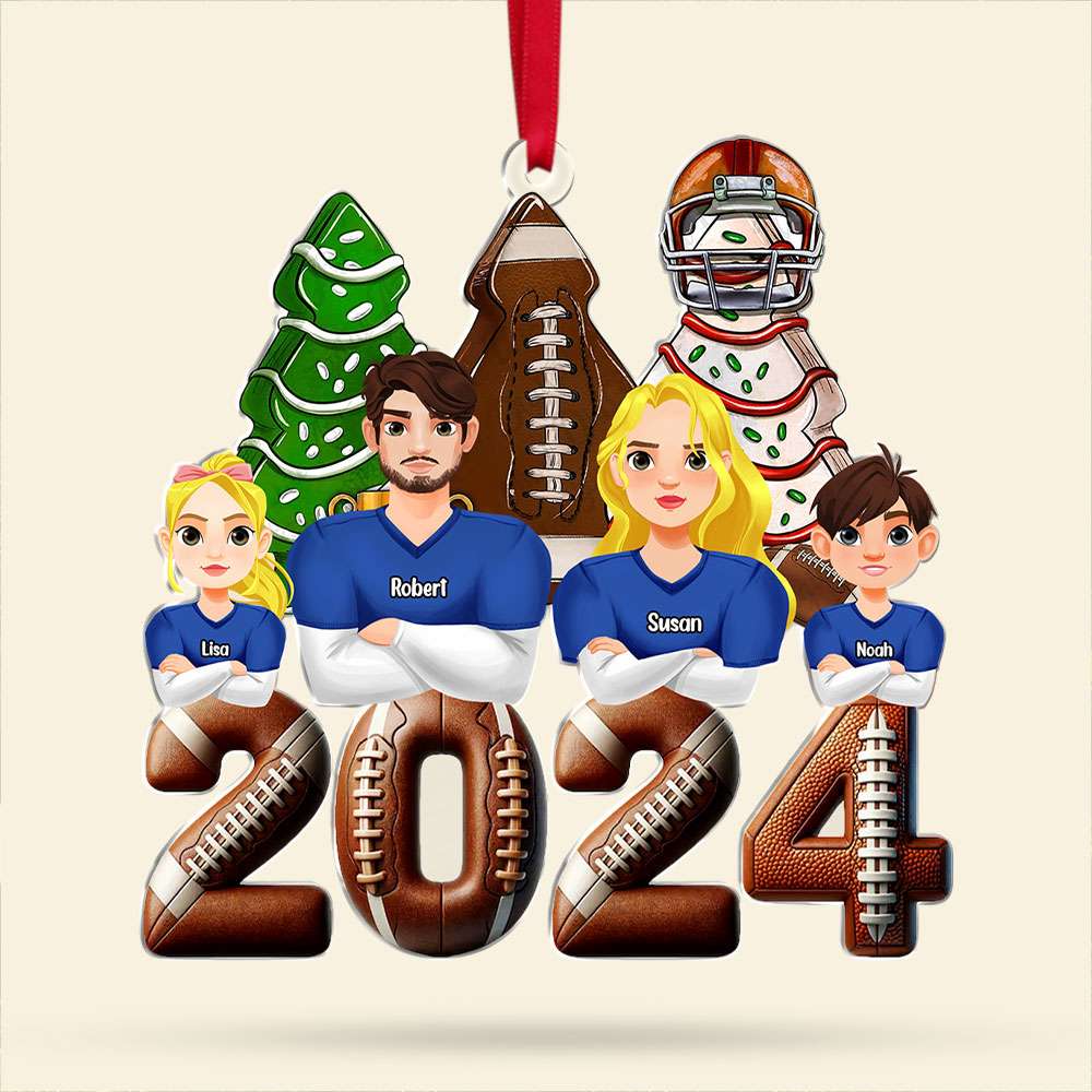 Personalized Gift For Family Christmas Ornament Football Family 04XQTI011124HG - Image 5