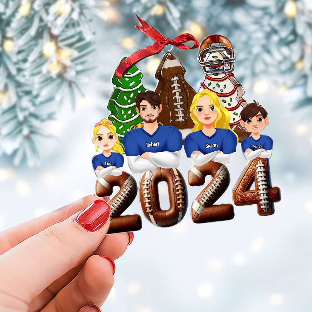 Alternative view of Personalized Gift For Family Christmas Ornament Football Family 04XQTI011124HG