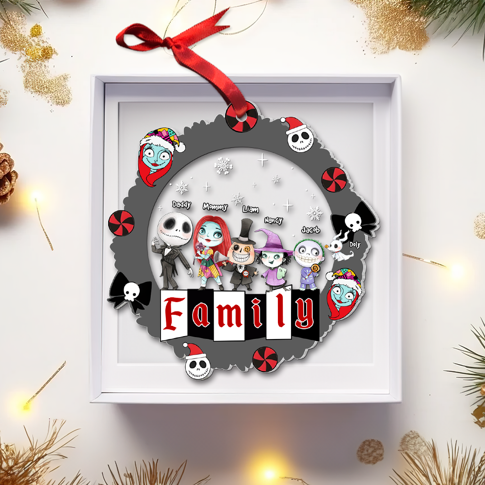 Personalized Gift For Family Ornament, Horror Christmas Family 01KAPU091124 - Image 6