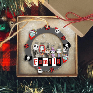 Alternative view of Personalized Gift For Family Ornament, Horror Christmas Family 01KAPU091124