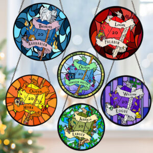 Personalized Gift For Fantasy Role-playing Game Fan Stained Glass Suncatcher 07qhti060924