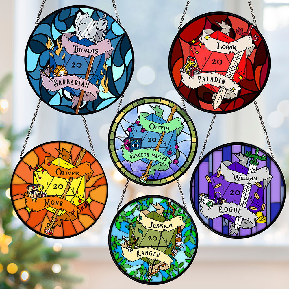 Personalized Gift For Fantasy Role-playing Game Fan Stained Glass Suncatcher 07qhti060924