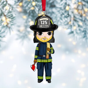 Alternative view of Personalized Gift For Firefighter Christmas Ornament 02ACTN141124HH