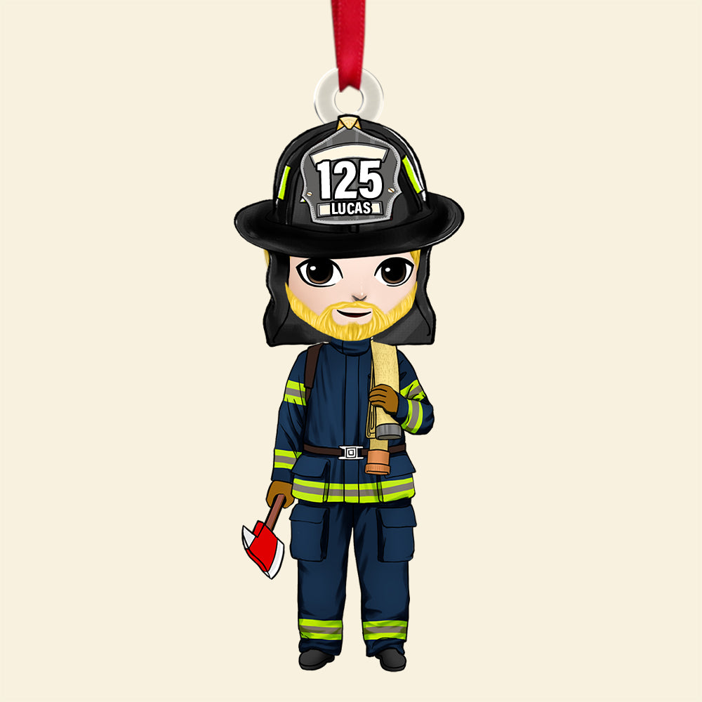 Personalized Gift For Firefighter Christmas Ornament 02ACTN141124HH - Image 5