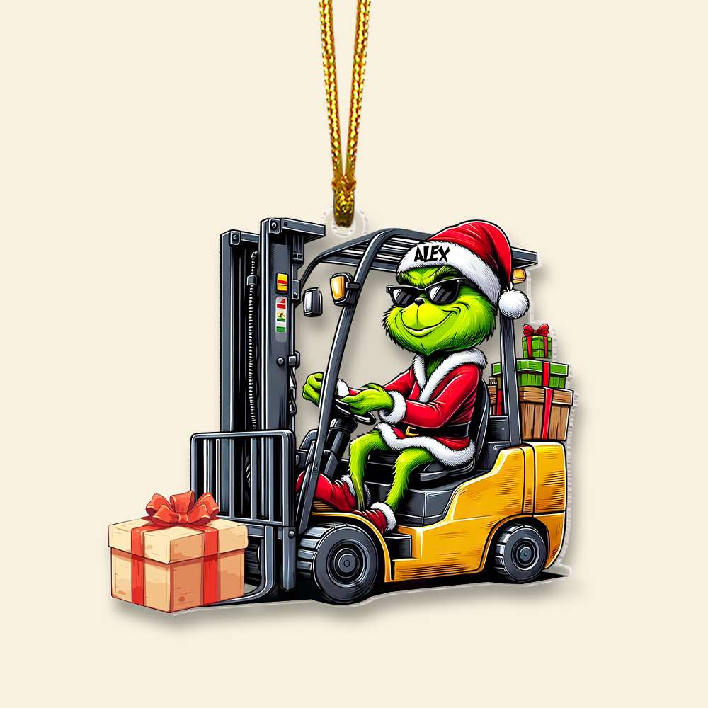 Alternative view of Personalized Gift For Forklift Operator Ornament, How The Forklift Driver Saved Christmas 02QHMH061124