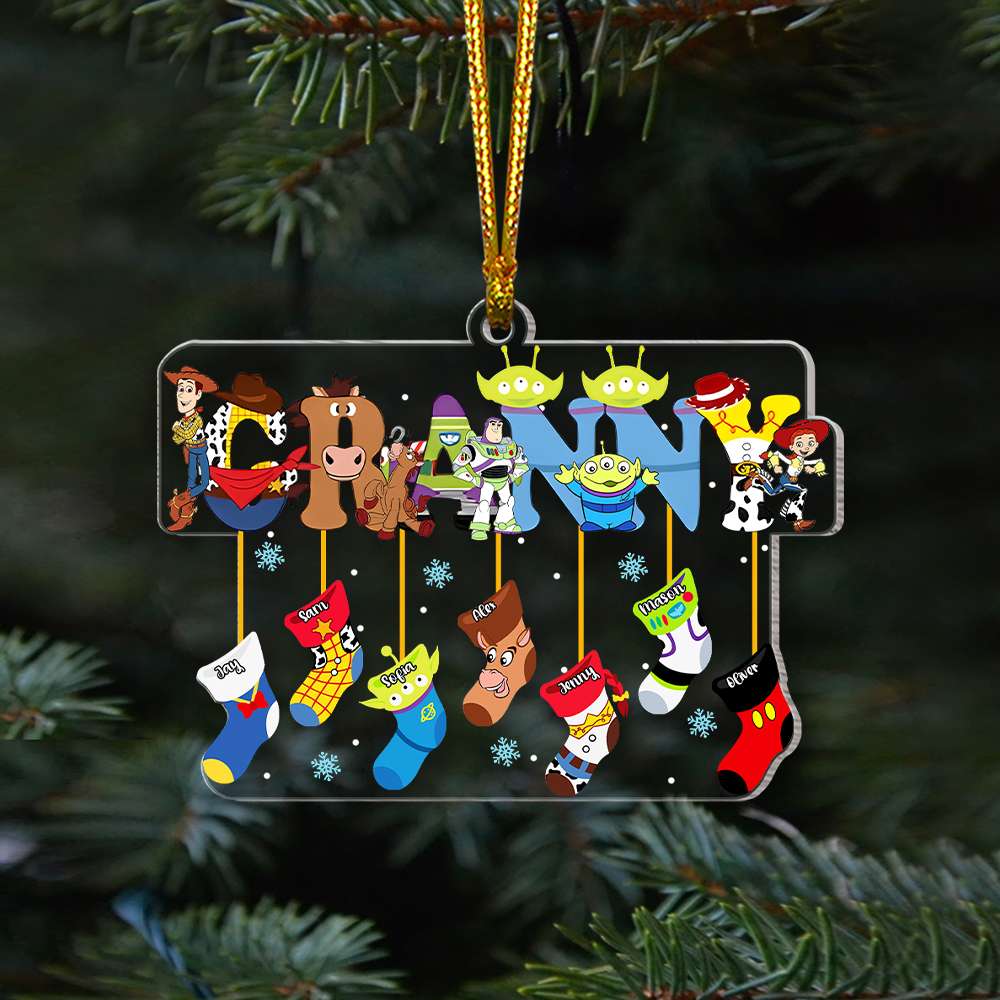Personalized Gift For Grandma Christmas Ornament Stocking Kids 03XQMH071124