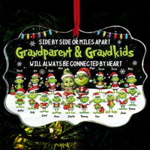 Alternative view of Personalized Gift For Grandparents Christmas Ornament Side By Side Or Miles Apart 01ACTI240924