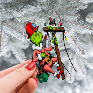 Alternative view of Personalized Gift For Lineman Ornament, How The Lineman Saved Christmas 01qhti041124
