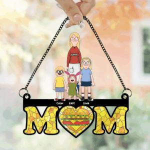 Alternative view of Personalized Gift For Mom Suncatcher, Happy & Loved Mom 01qhhu030325hg