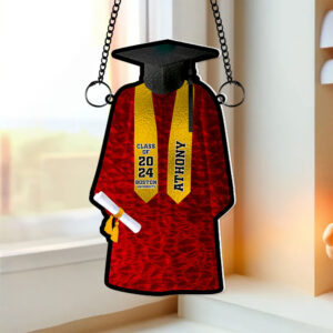 Personalized Gift Graduation Gown Suncatcher Ornament 04OHLU261224