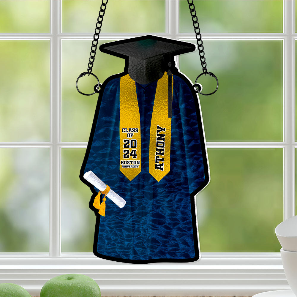 Personalized Gift Graduation Gown Suncatcher Ornament 04OHLU261224 - Image 4