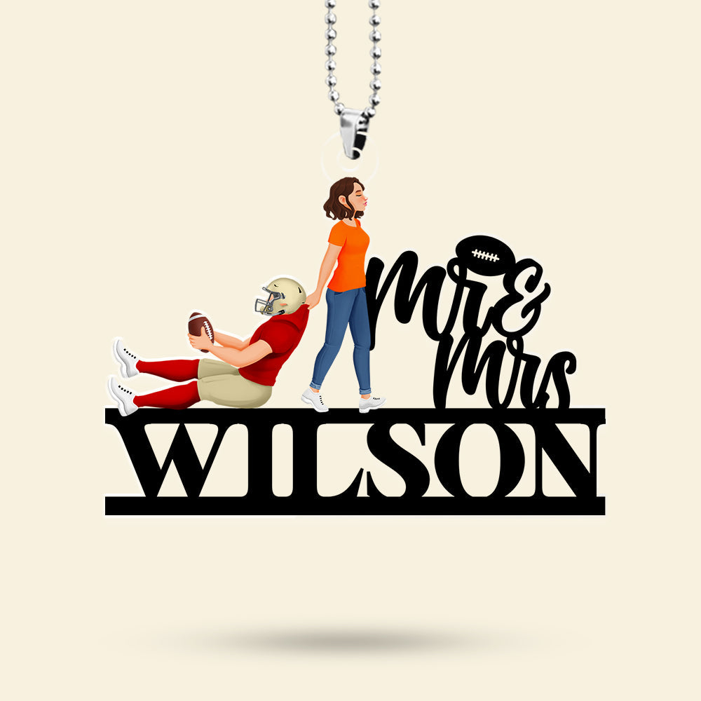 Personalized Gifts For American Football Lover Car Ornament 01KADT090125PA - Image 4