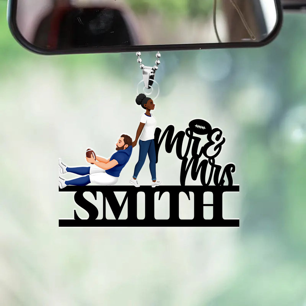 Personalized Gifts For American Football Lover Car Ornament 01KADT090125PA - Image 3