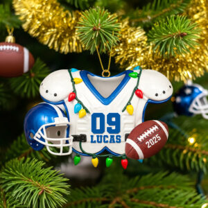 Alternative view of Personalized Gifts For American Football Lovers Christmas Acrylic Ornament 01hutn230825