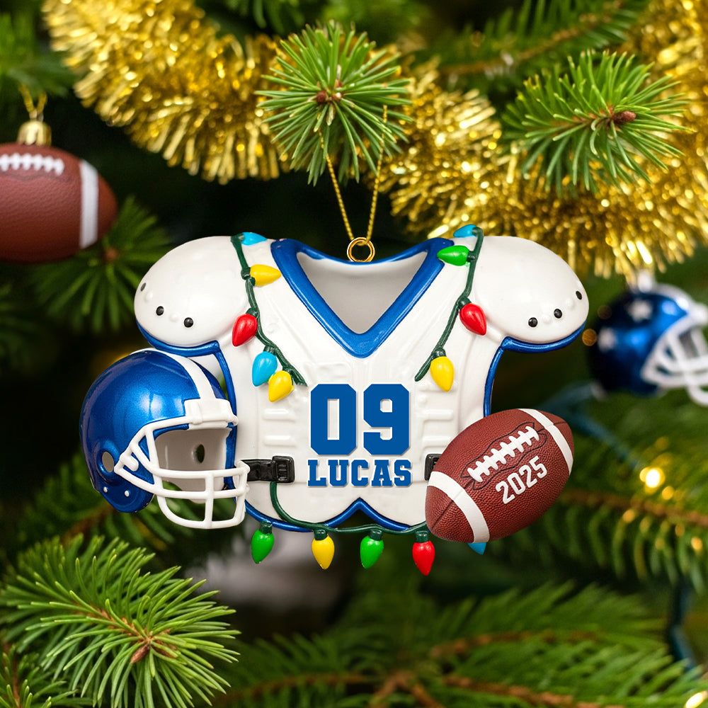 Alternative view of Personalized Gifts For American Football Lovers Christmas Acrylic Ornament 01hutn230825