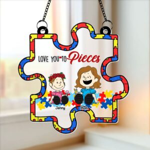 Personalized Gifts For Autism Family Suncatcher Ornament 01kati240225pa