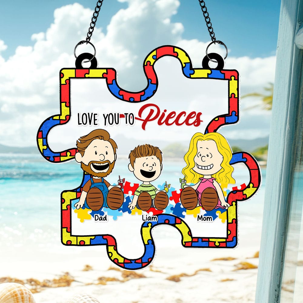 Alternative view of Personalized Gifts For Autism Family Suncatcher Ornament 01kati240225pa