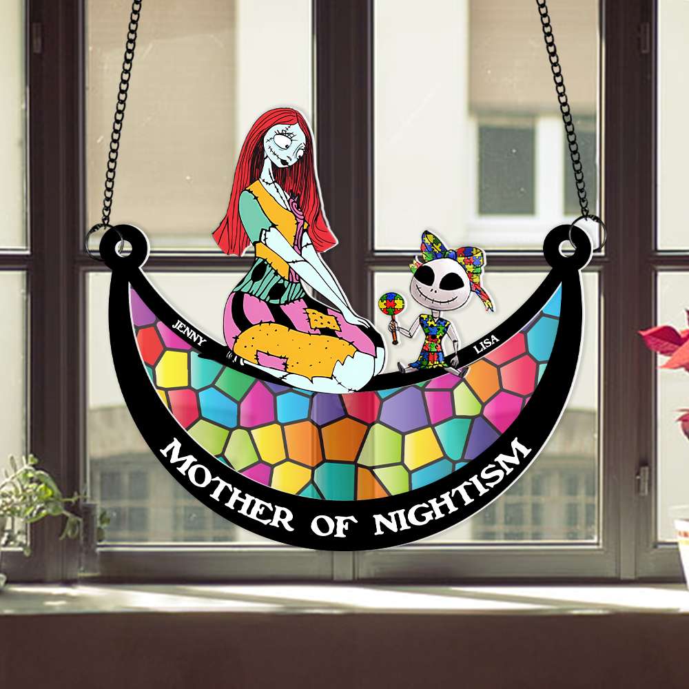 Personalized Gifts For Autism Mom Suncatcher Ornament Mother Of Nightism 02OHMH270225 - Image 3